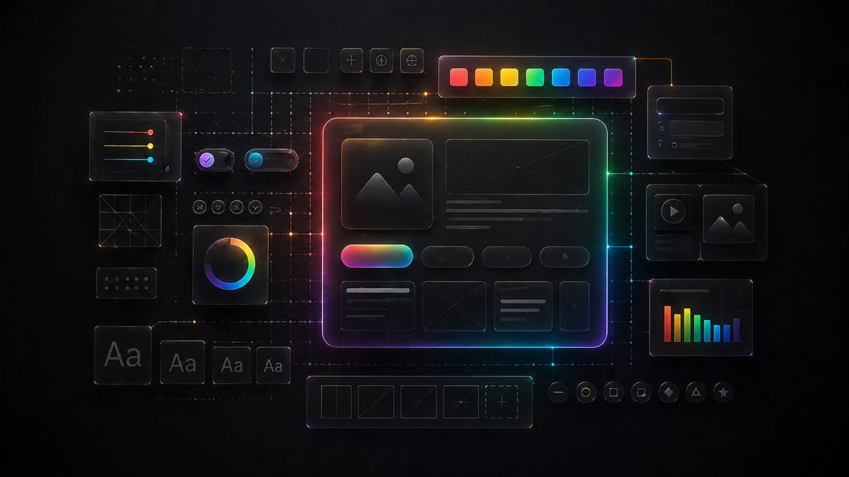 Abstract visual about design systems and modular components