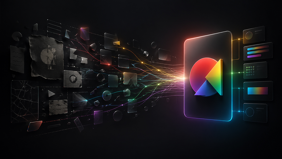 Abstract visual about rebranding and brand transformation