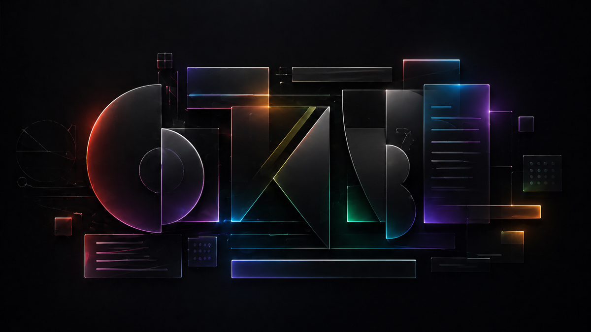 Abstract visual about typography and visual hierarchy